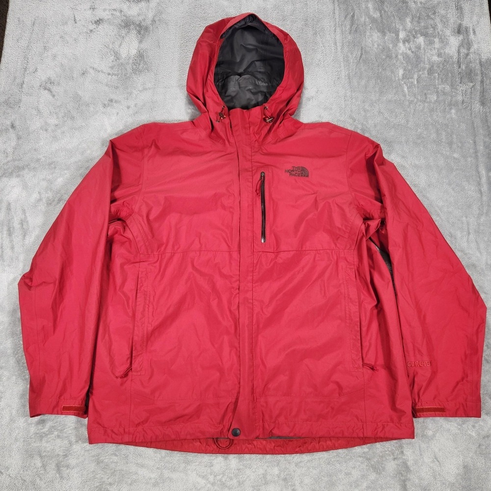 The‎ North Face Drizzle Jacket Mens XL Gore-Tex Red Hooded Rain Shell TNF